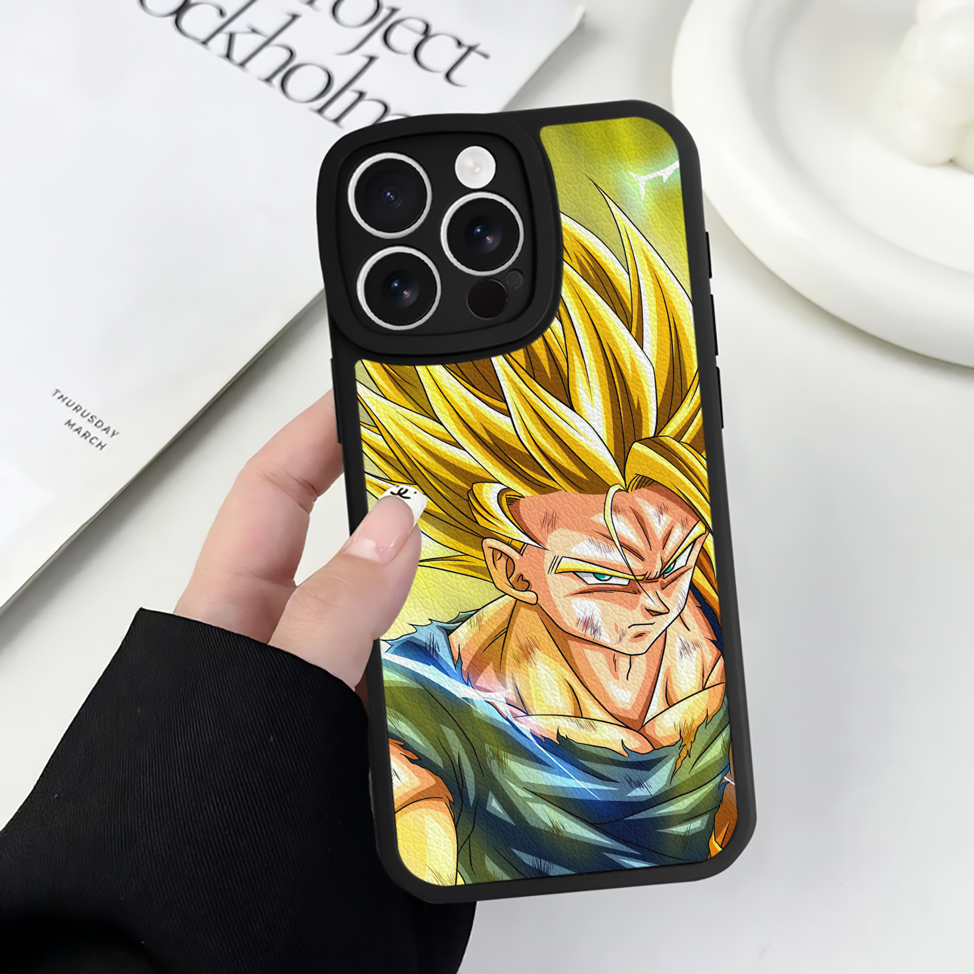 （画像用） ドラゴンボール DRAGON BALL 【iPhone 16シリーズ対応】シリコンスマホケース（レザー調） 材質：シリコン
